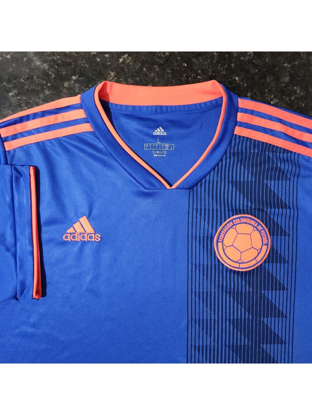 Adidas Climalite Colombia Soccer Futbol Jersey Shirt Away 2018 Mens Large